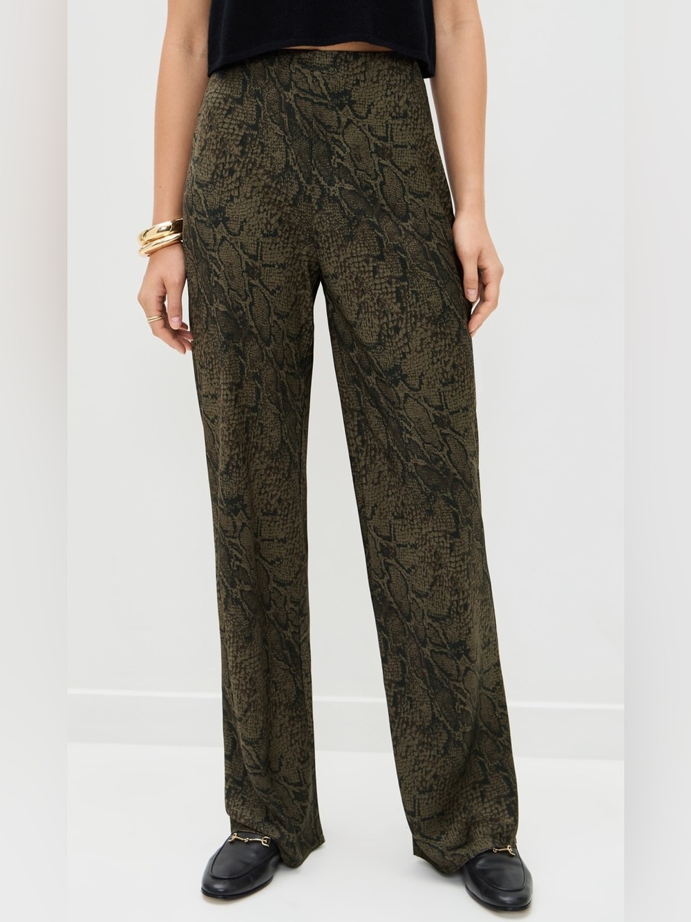 Reformation ‘Gale’ Satin Mid-Rise Bias Pant NWT